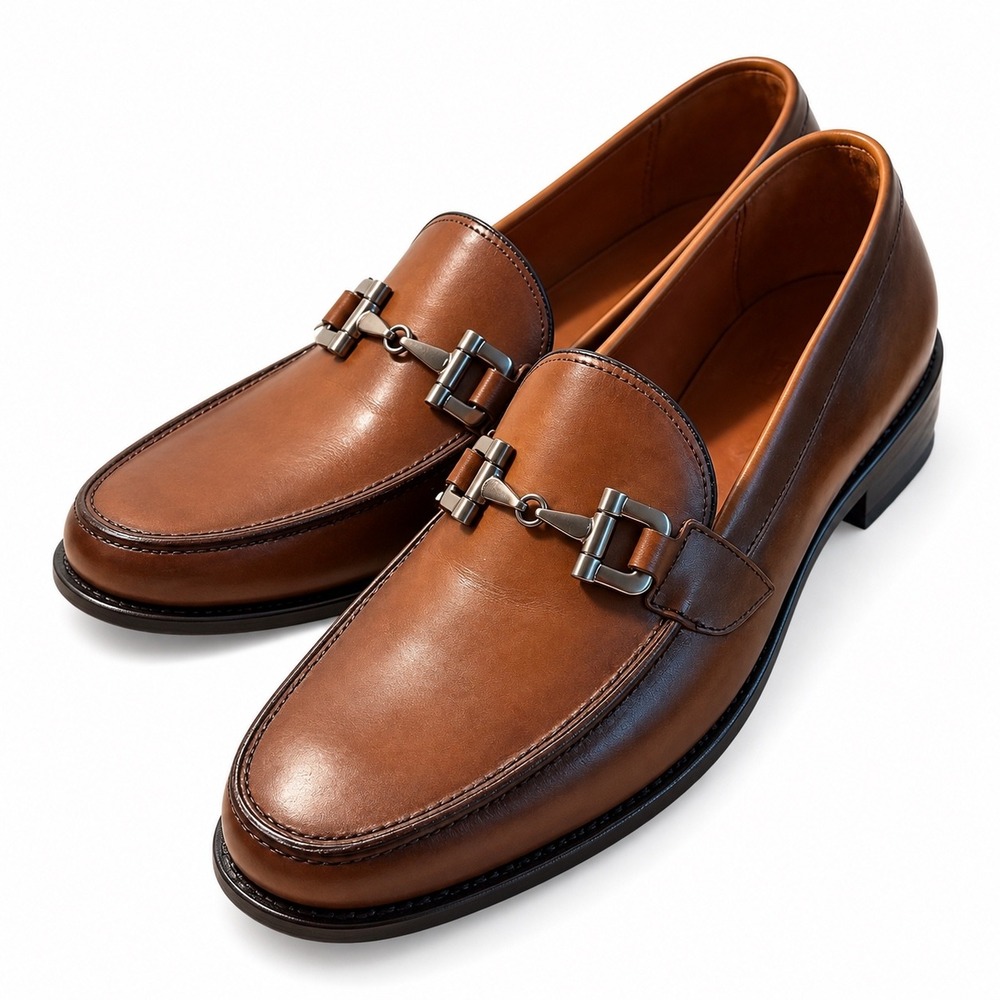 Allen Edmonds St. Thomas VI Brown Leather Bit Loafers Mens Dress Shoes USA Made